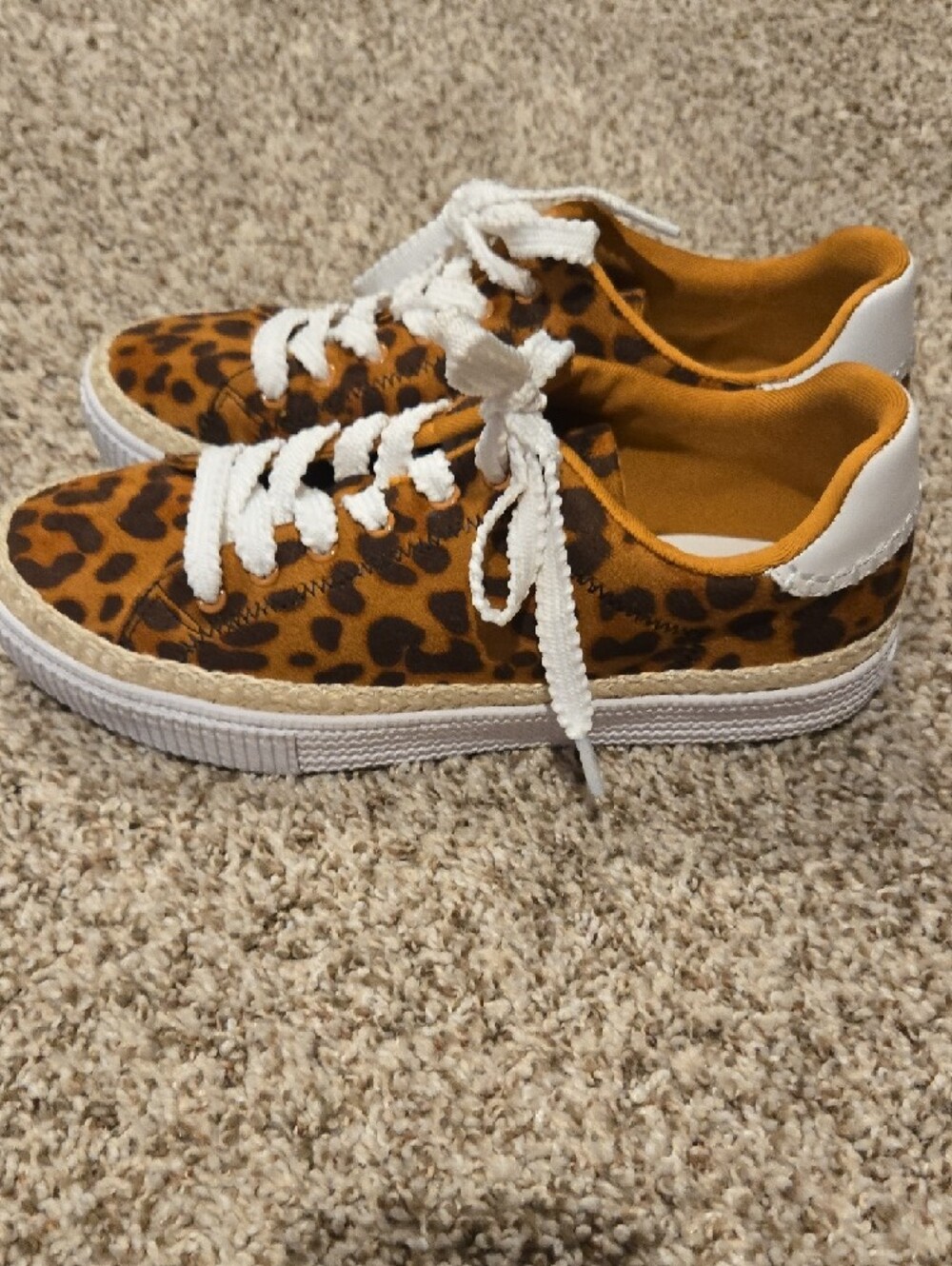Marc Fisher Leopard Print Platform Sneakers in Brown and White - Picture 5 of 5